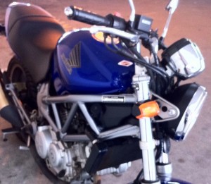 honda motorcycle showing VIN plate